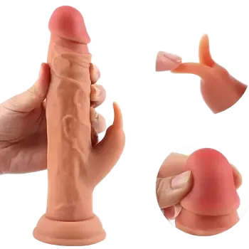 DV40D Remote-Controlled Silicone Soft Vibrating Dildo Redhead