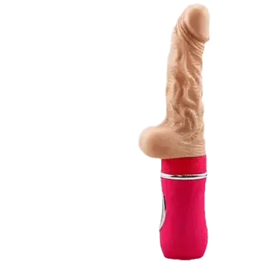 DV44B Silicon Vibrating Thrusting Ribbed Heated Dildo