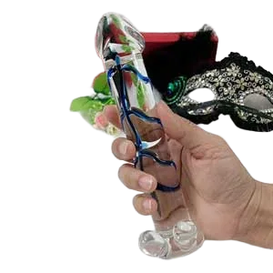 DV52A Glass Dildo Female Anal G-Spot Pleasure Massage Tool