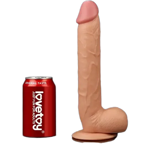 DV54C Large Realistic Soft Skin Dildo with Base