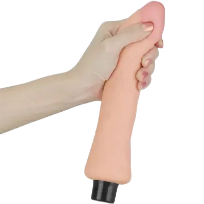 DV55D Ultra Soft TPE Vibrating Realistic Dildo