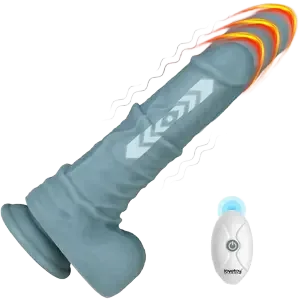 DV56E Dual Layer Soft Powerful Vibrating Thrusting Toy
