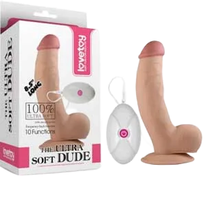 DV68A Large 10 Mode Vibrating Penis Dildo Ultra Soft TPE Stimulator
