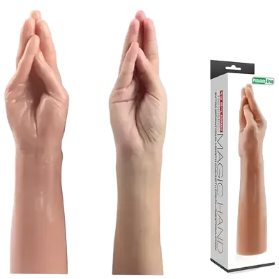 DV68P Giant Realistic Silicone Dildo with Hand Cover 13.5 Inch