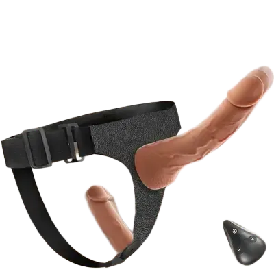 DV70B Remote Control Dual-Ended Strap-On Silicone Dildo