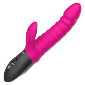DV72B Premium Heated Vibrating Thrusting Dildo with Ridges