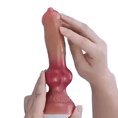 DV74 Wall-Mounted Dog Style Silicone Dildo Toy