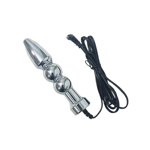 Electric Stainless Steel Anal Stimulator with Pulses