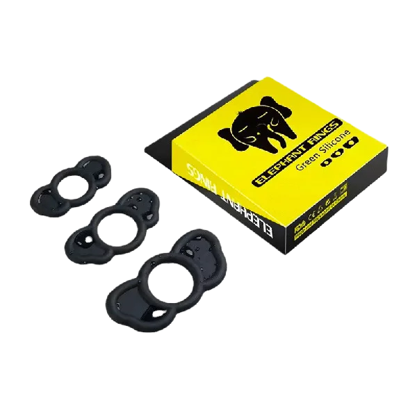 Elephant Triple Silicone Cock Rings Delay Performance Enhancer