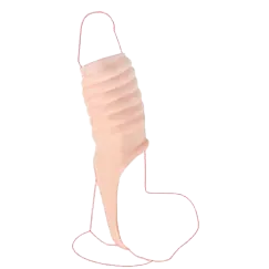 Enhanced Condom with Middle Ring and Strap for Delay