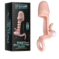 EVE Ribbed Vibrating Condom Large Size TPE Soft Extend Pleasure
