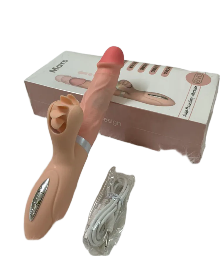 Evo Mars Heated Licking Thrusting Silicone Dildo