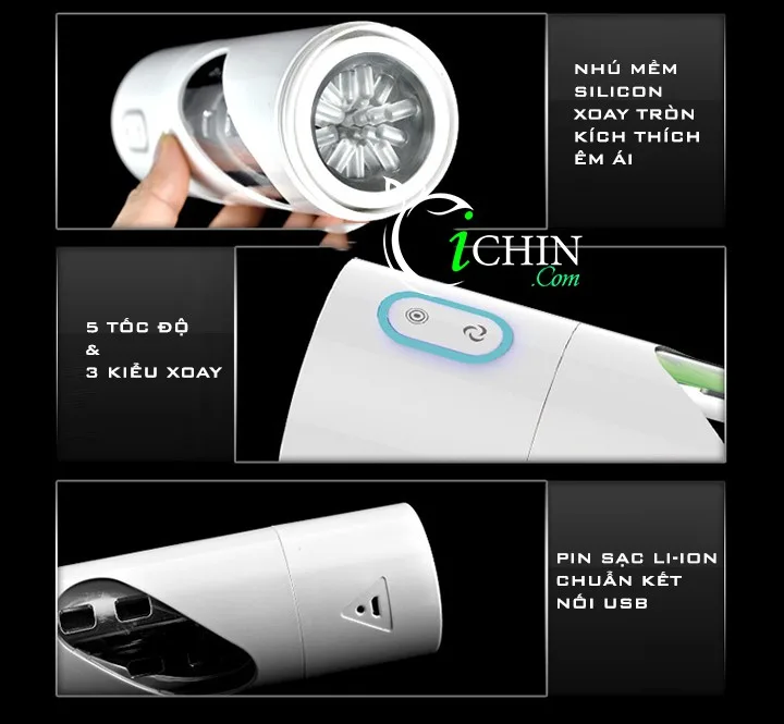 EVO X1Z rotating licking male masturbator rechargeable intense sensation — photo 5