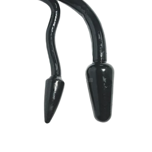 FAAK Double-ended Black Soft Silicone Dildo for Lesbians