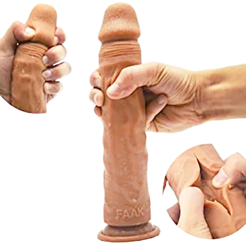 FAAK Ultra Soft Flexible Wall Mount Dildo for Female