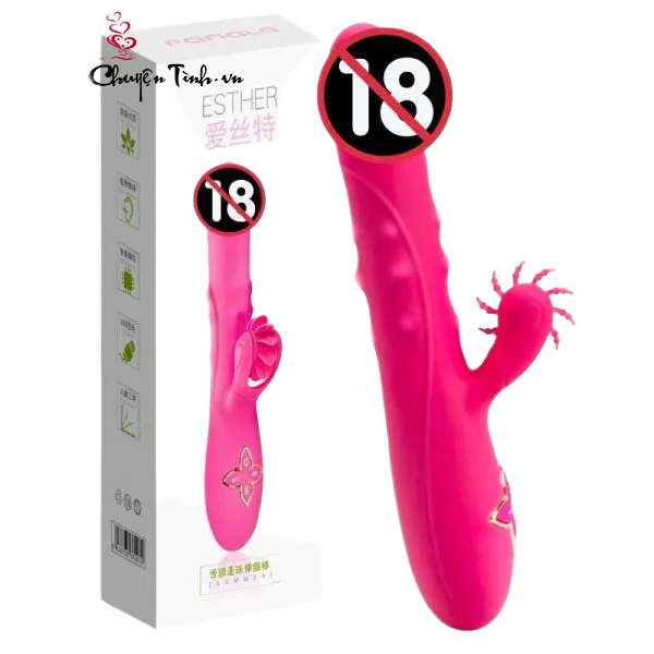 Fanala Esther Rotating Beads Rechargeable Vibrating Silicone Dildo