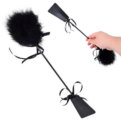 Feather Tickler & Leather Whip Sensual Couple Foreplay Toy