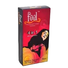 Feel 4-in-1 Condom Ribbed Textured Performance