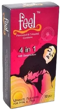 Feel 4 in 1 quality condom imported Malaysia multifunctional