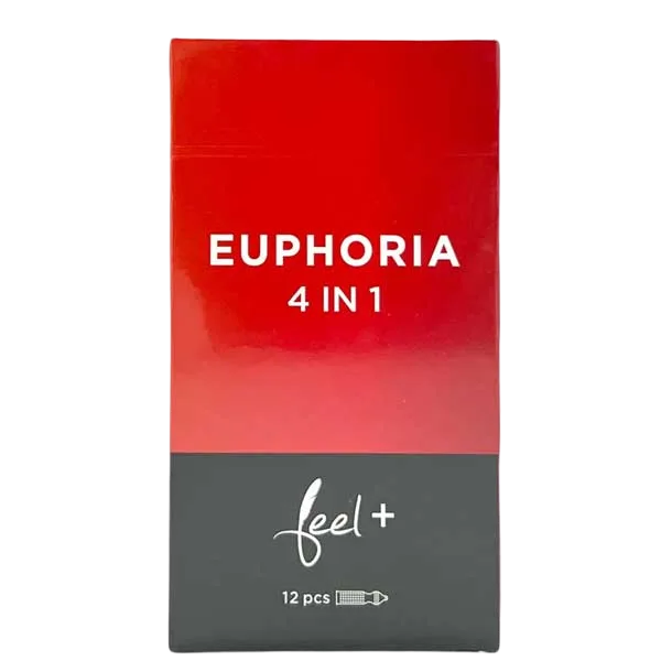 Feel Euphoria 4-in-1 Strawberry Scented Ribbed Condoms