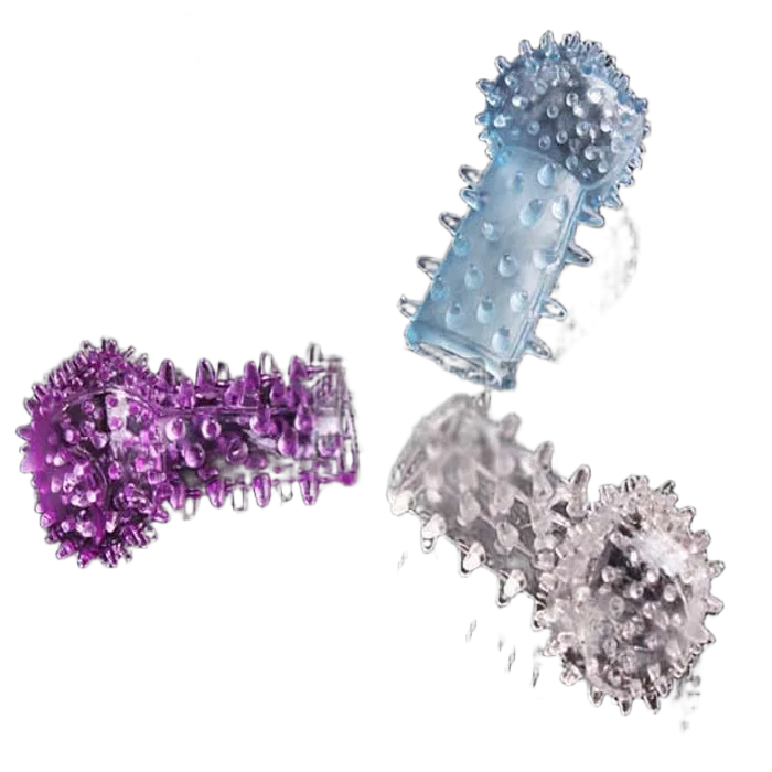 Fingertip Dildo Condom Silicone Textured G-Spot Massage Enhancer