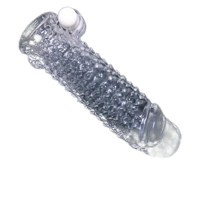 Fish Scale Textured Vibrating Condom Silicone Safe & Soft