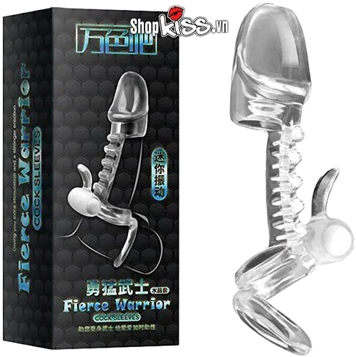 Fishbone Strap-On Vibrating Tongue Licking Male Enhancer