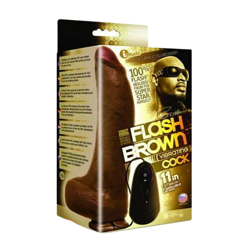 Flash Brown Giant Suction Cup Vibrator Reliable & Secure Toy