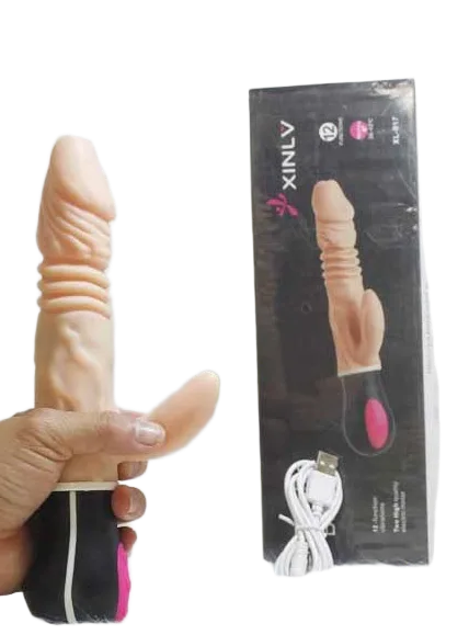 Flexible Bending Heated Vibrating Silicone Dildo Adult Toy