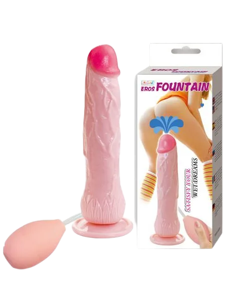 Fountain Suction Dildo with Water Spray Realistic Masturbator