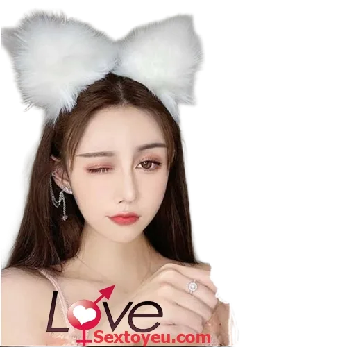 Fox Ear Headband and Tail Cosplay Set Cute Playful