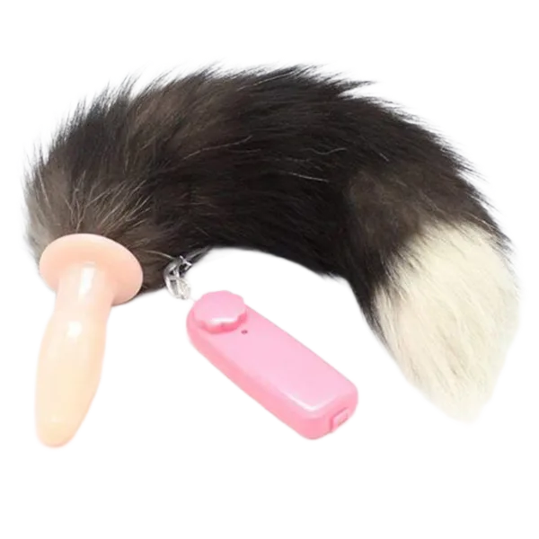 Fox Tail Silicone Butt Plug Vibrating BDSM Toy