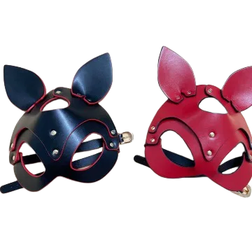 Foxy Fetish BDSM Fox Mask Leather Steel
