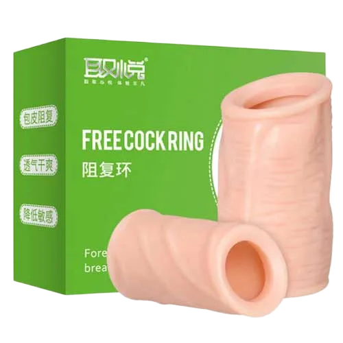 FreeCockRing Elastic Soft Silicone Enhancer Set 2PCS