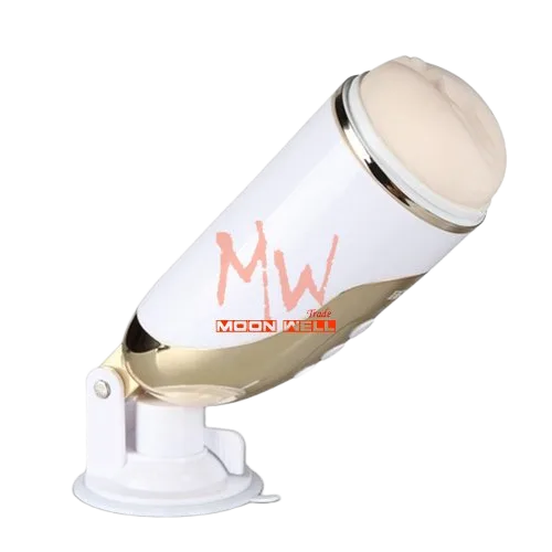 Funs Cup Golden Wall Mounted Vibrating Silicone Realistic Vagina