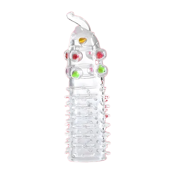 G-Spot Beaded Dildo Condom Soft Silicone Increase Pleasure