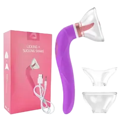 G-Spot Licking Sucking Vibrator 10 Modes Medical Silicone