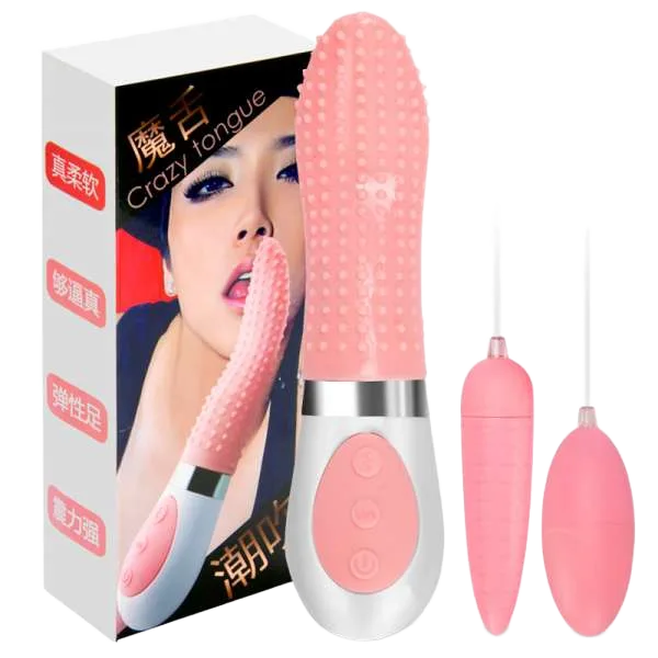 G-Spot Licking Tongue Vibrator 2 Eggs Intense Clitoral Play