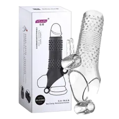 G-Spot Stimulating Ribbed Thinning Vibrating Condom Dildo