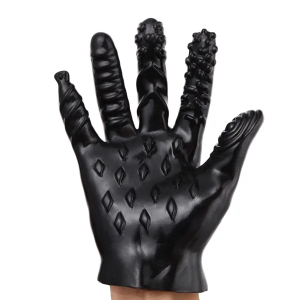 Silicone textured gloves for body and intimate massage — photo 4