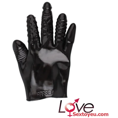 Chisa Blackmont 5-in-1 Textured Silicone Gloves for Stimulation — photo 3
