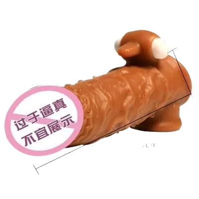 Garrick Flesh Tone Vibrating Realistic Condom Male Toy