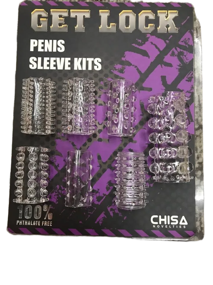 Get Lock 7pcs Premium Textured Penis Sleeves, G-Spot Massage
