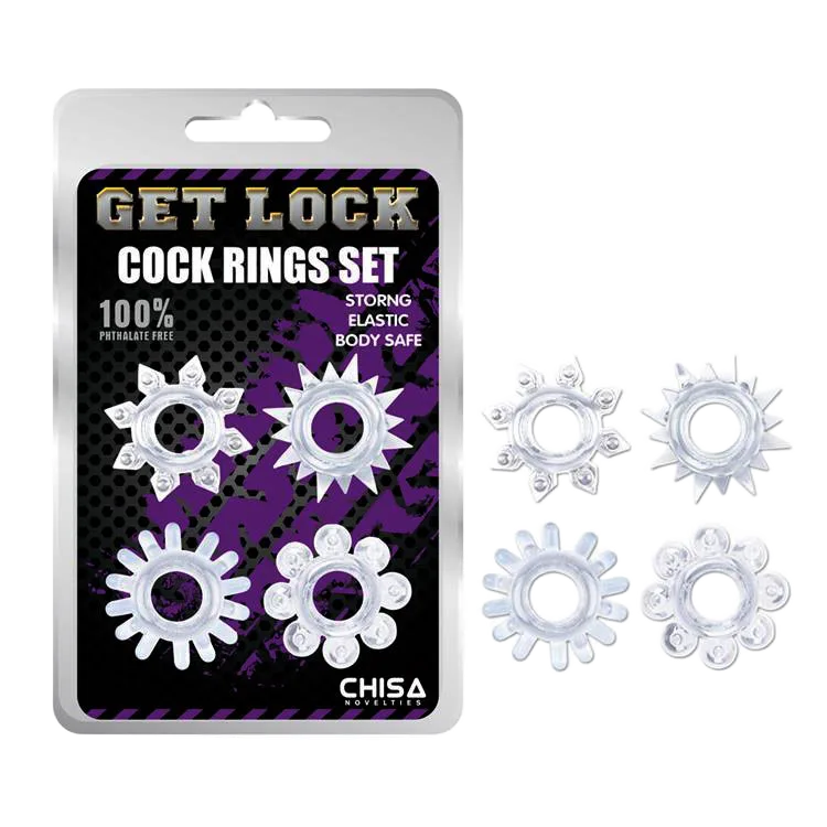 Get Lock Silicone Ring Studs Intense Pleasure Delay Erection