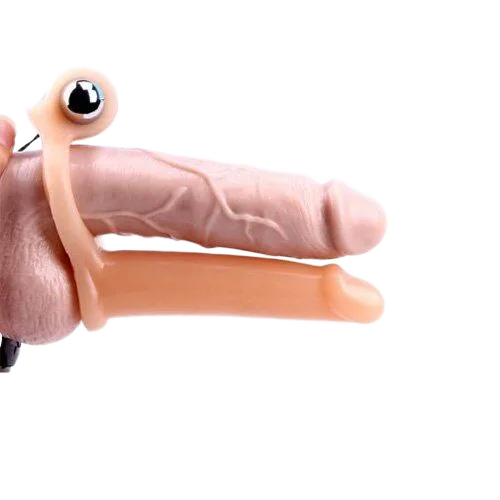 Get Lock Strap-On Double Vibrating Silicone For Couples
