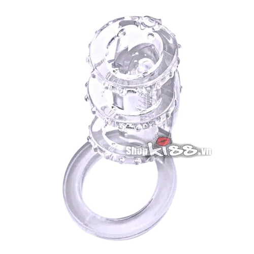 Get Lock Triple Ring Vibrating Penis Sleeve Delay Ejaculation