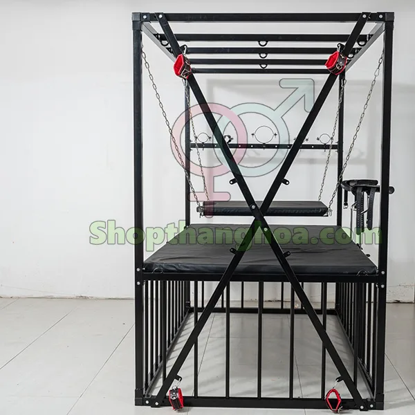 Multi-Function BDSM Torture Bed with Realistic Dildo — photo 2