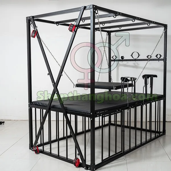 Multi-Function BDSM Torture Bed with Realistic Dildo — photo 3