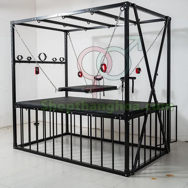 Multi-Function BDSM Torture Bed with Realistic Dildo — photo 6