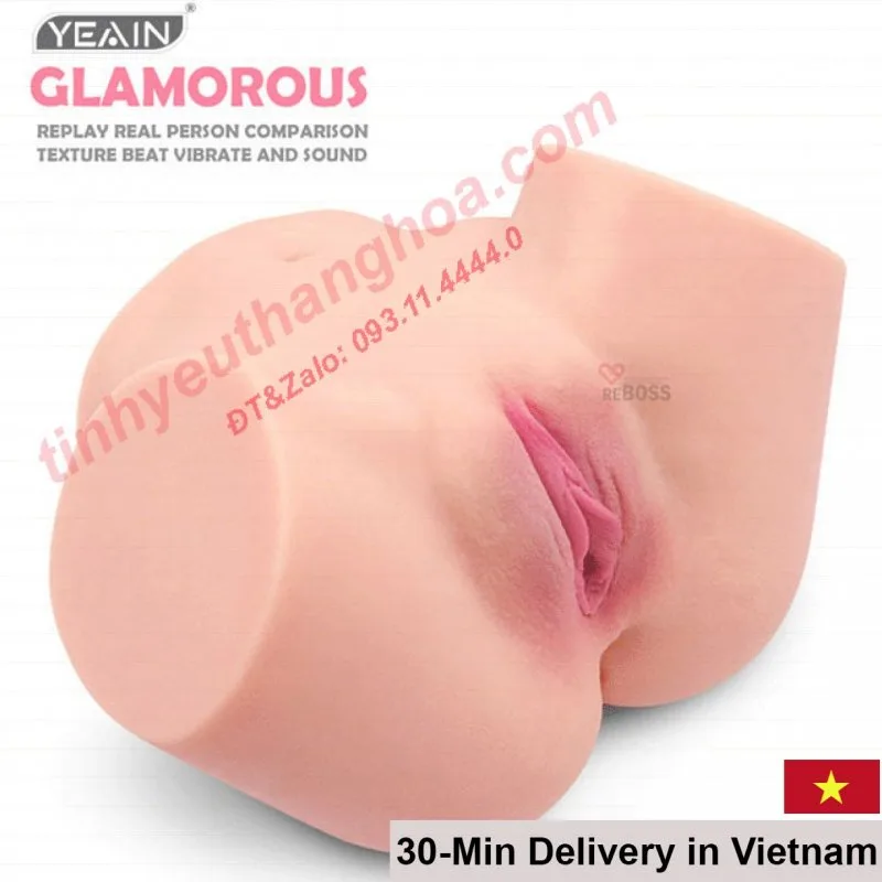 Glamorous Round Butt Vibrating Voice Realistic Silicone Toy